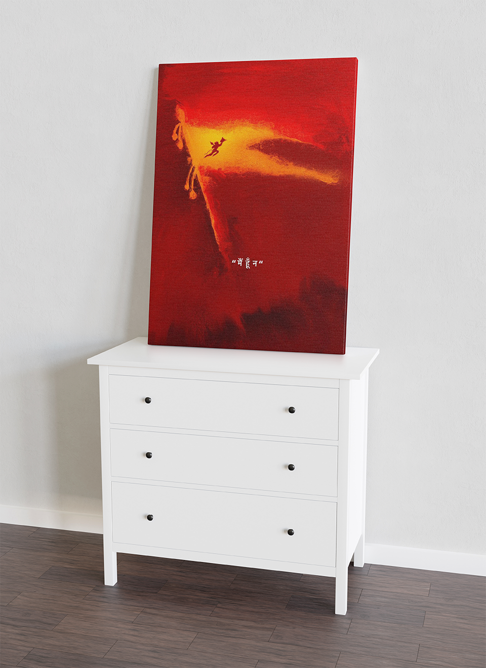 Hanuman Ji Abstract Canvas Art