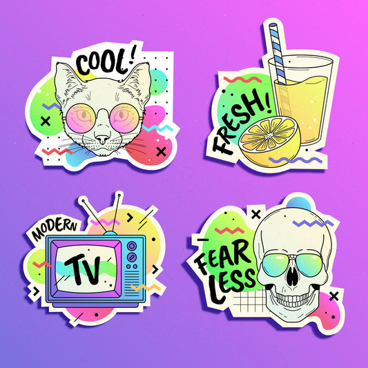 Gradient zine culture sticker