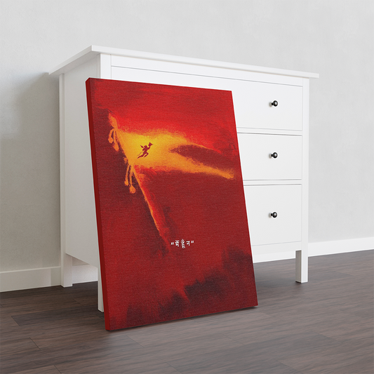 Hanuman Ji Abstract Canvas Art